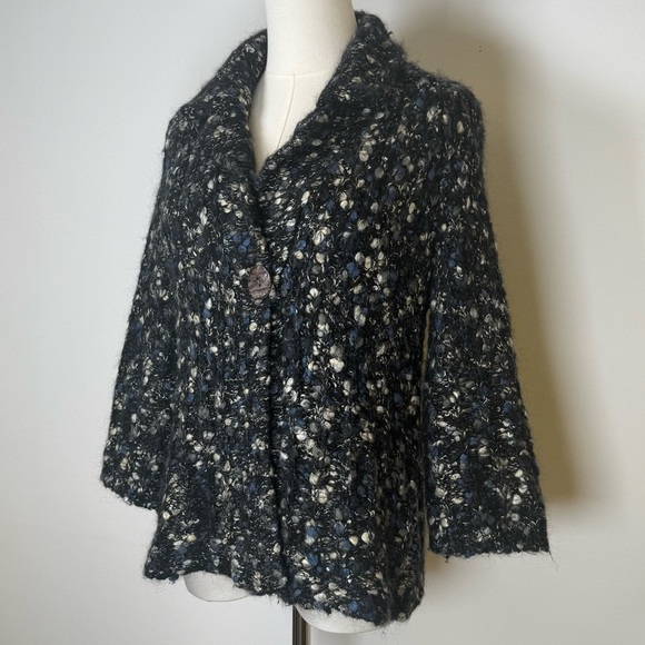 Susan Bristol Boucle Cardigan Jacket Wool Alpaca Mohair Blend Soft Size Medium - Picture 2 of 13